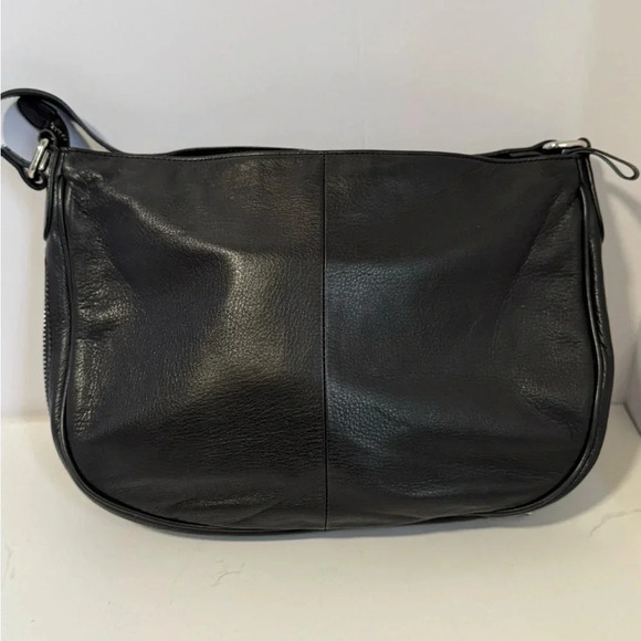 Vintage Large HALOGEN Soft Pebbled Leather Hobo Bag Handbag - Picture 4 of 11